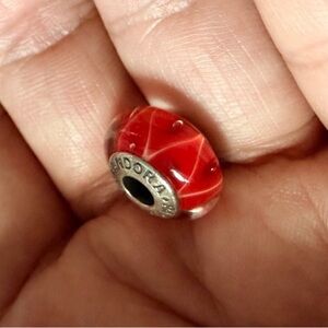 Pandora Orange/Red Charm Bead